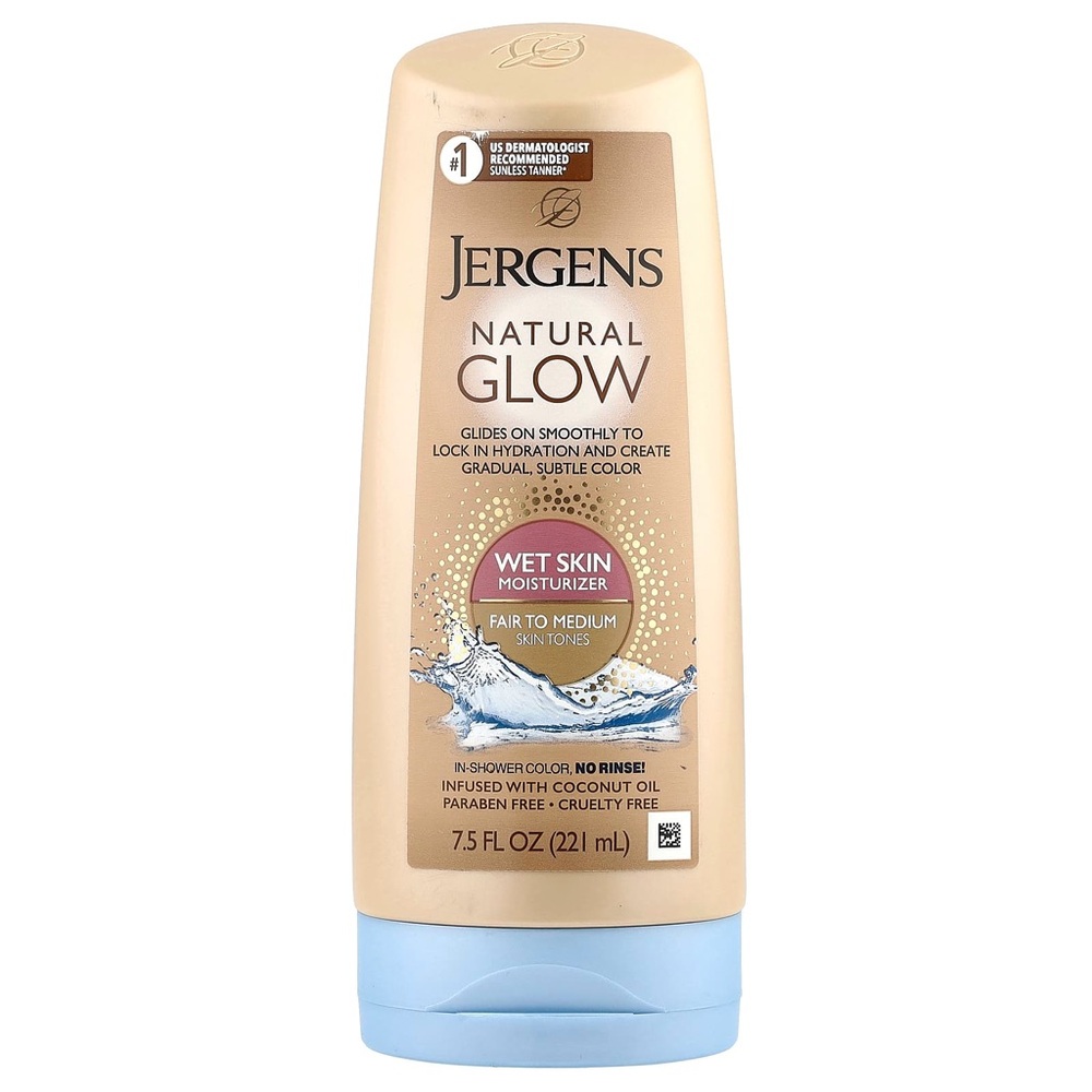 Jergen’s Natural Glow Wet Skin Moisturizer - Tan, Fair to Medium Skin Tone